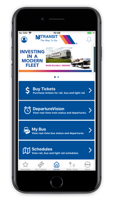 NJ TRANSIT Mobile App screenshot 1