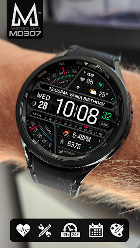 MD307 Digital watch face screenshot 4