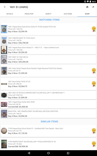 PCGS CoinFacts - U.S. Coin Val screenshot 19