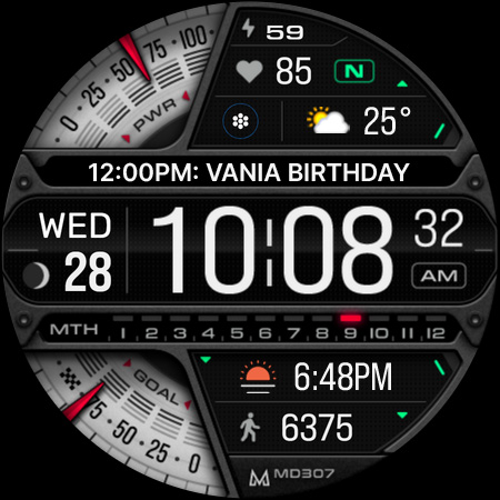 MD307 Digital watch face screenshot 10