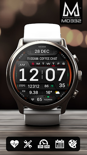 MD332 Digital watch face screenshot 4