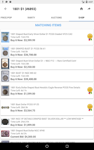 PCGS CoinFacts - U.S. Coin Val screenshot 12