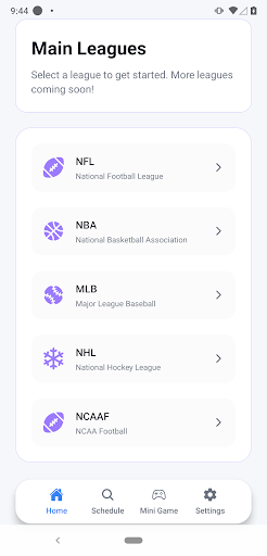Live Scores : NFL NCAA NBA MLB screenshot 1