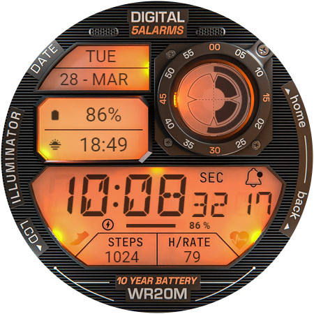 ILLUMINATOR Digital Watch face screenshot 38