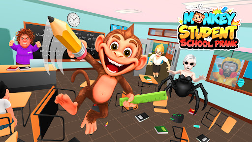 Monkey Student: School Prank screenshot 6