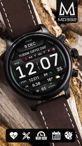 MD332 Digital watch face screenshot 2