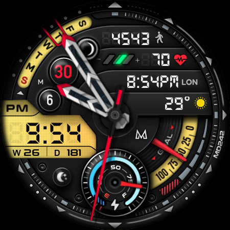 MD242 Hybrid watch face screenshot 10