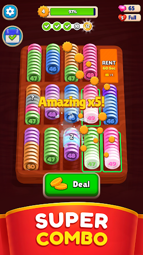 Pocket Sort: Coin Merge Puzzle screenshot 3