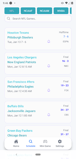 Live Scores : NFL NCAA NBA MLB screenshot 5