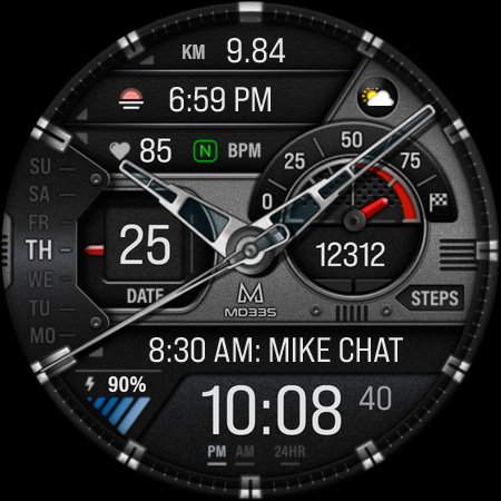 MD335 Hybrid watch face screenshot 5
