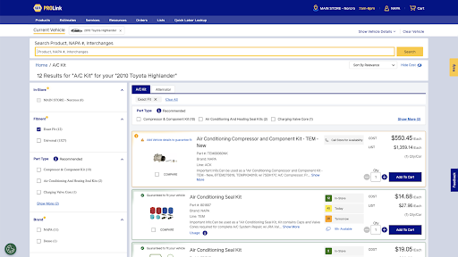 NAPA PROLink screenshot 10