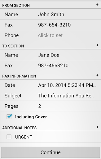 FaxCover Pro Create Cover Page screenshot 2