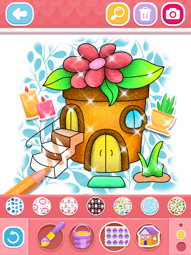 Glitter House coloring for kid screenshot 21