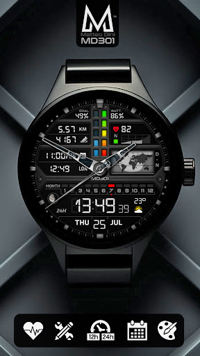 MD301 Hybrid watch face screenshot 4