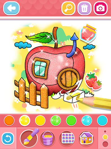 Glitter House coloring for kid screenshot 20