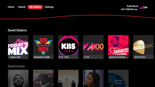 iHeartRadio for Google TV screenshot 1