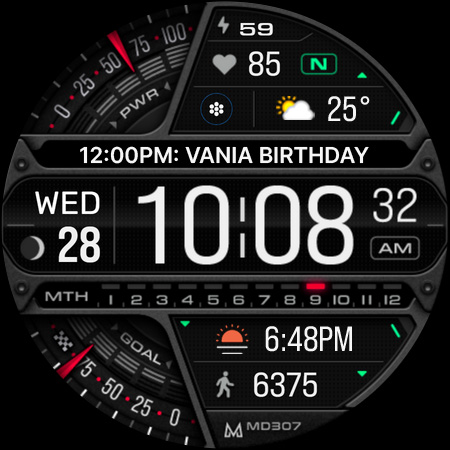 MD307 Digital watch face screenshot 13
