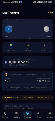 Artemis II Tracker screenshot 2