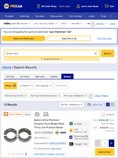 NAPA PROLink screenshot 6