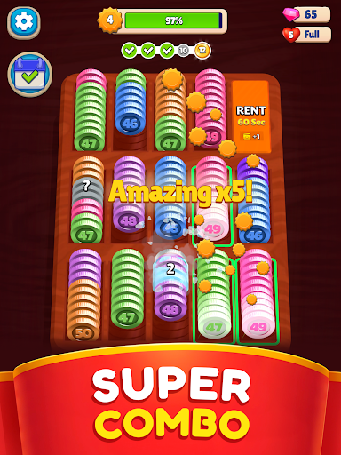 Pocket Sort: Coin Merge Puzzle screenshot 6