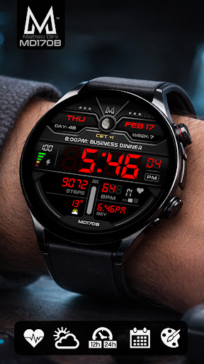 MD170B Digital watch face screenshot 12