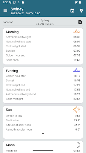 Sun Position: Sunrise/set PRO screenshot 1