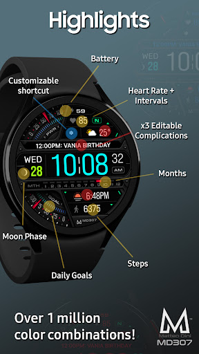 MD307 Digital watch face screenshot 16