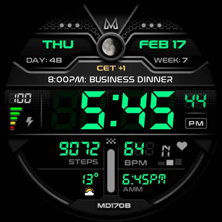 MD170B Digital watch face screenshot 11