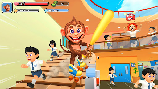 Monkey Student: School Prank screenshot 1