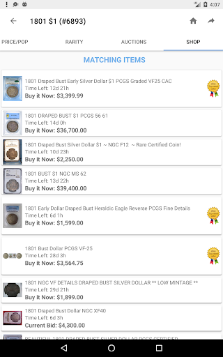 PCGS CoinFacts - U.S. Coin Val screenshot 7
