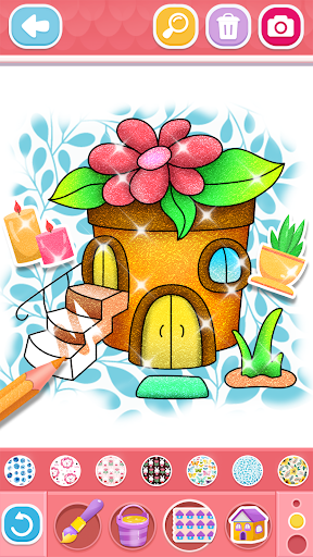 Glitter House coloring for kid screenshot 19