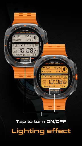 ULTRA Digital Retro watch face screenshot 9