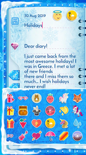 Winter Princess Diary: Lock screenshot 21