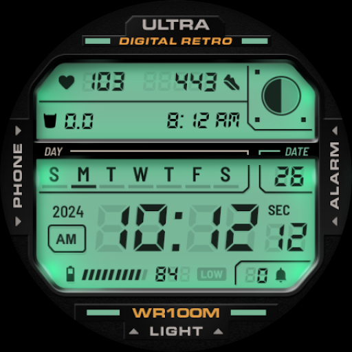 ULTRA Digital Retro watch face screenshot 4