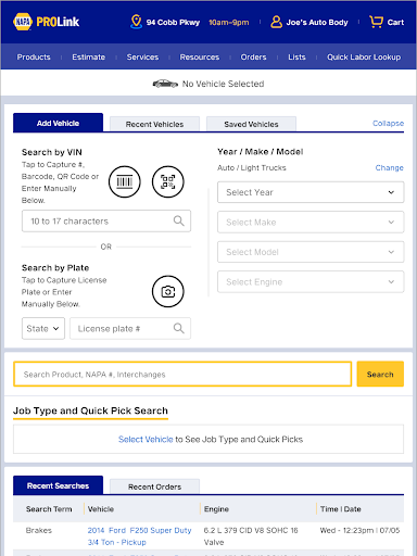 NAPA PROLink screenshot 7