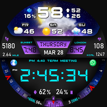 PER27 Digital Watch Face screenshot 1
