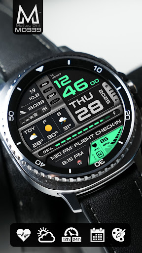 MD339 Digital watch face screenshot 4