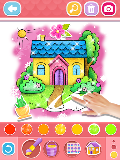 Glitter House coloring for kid screenshot 17