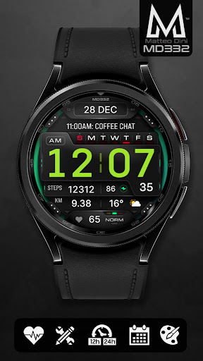 MD332 Digital watch face screenshot 11