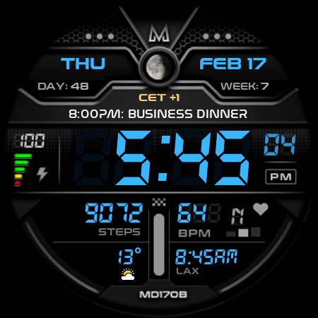 MD170B Digital watch face screenshot 8