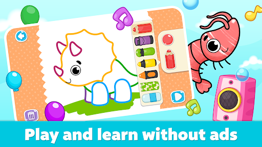 Coloring for Kids: Drawing 2-6 screenshot 1