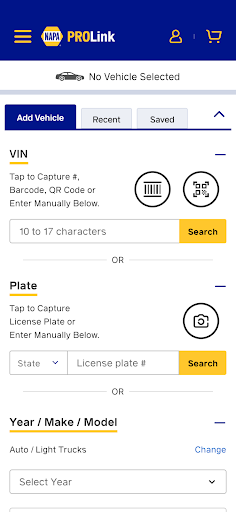 NAPA PROLink screenshot 2