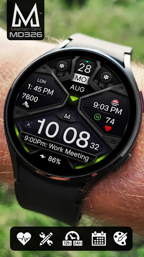 MD326 3D Modern Watch Face screenshot 2