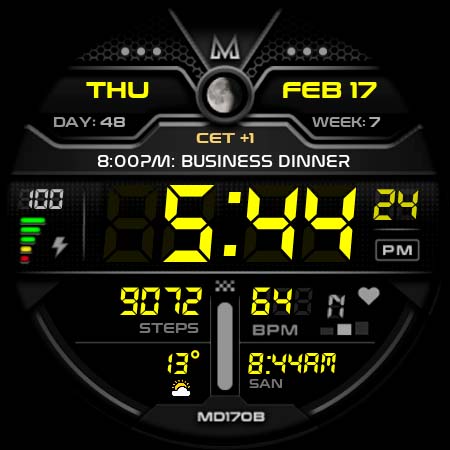 MD170B Digital watch face screenshot 5