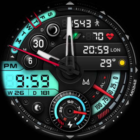 MD242 Hybrid watch face screenshot 11