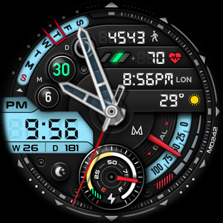 MD242 Hybrid watch face screenshot 3