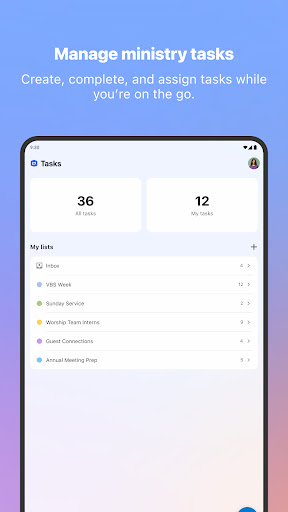 Planning Center screenshot 1