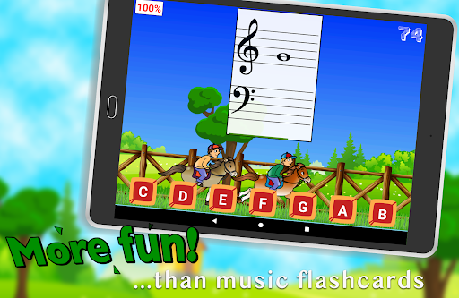 Flashnote Derby- music notes! screenshot 1