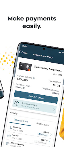 MySynchrony screenshot 2