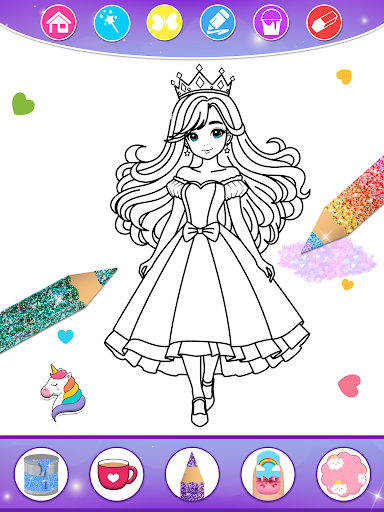 Princess Coloring Book & Games screenshot 13